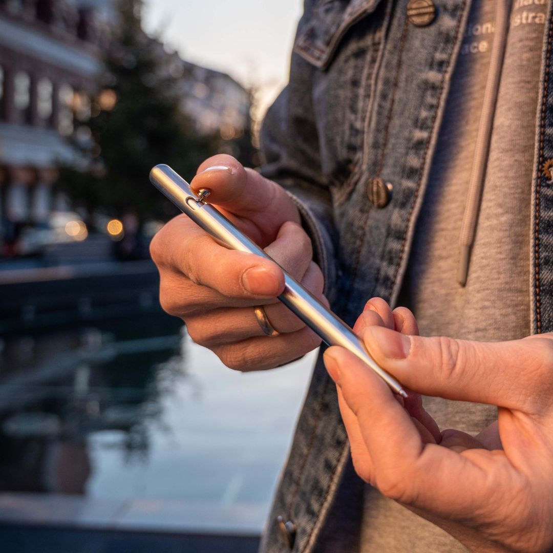 Showcasing Titanium - SLIM Bolt Action Pen by Bastion®