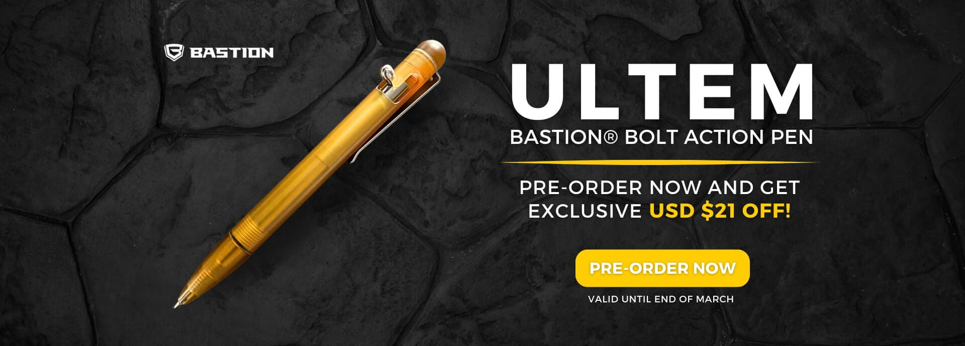 Ultem Bastion Bolt Action Pen Banner