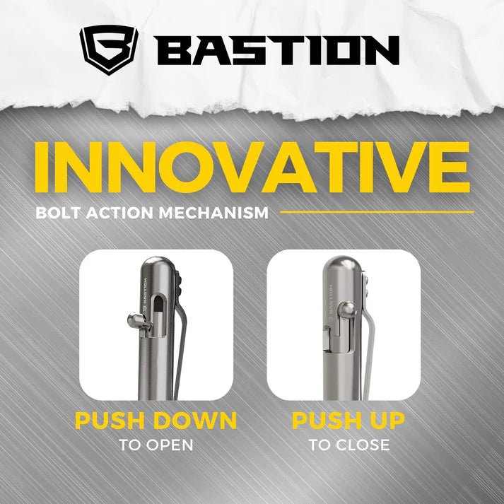 Titanium - Bolt Action Pen by Bastion® - Bastion Bolt Action Pen