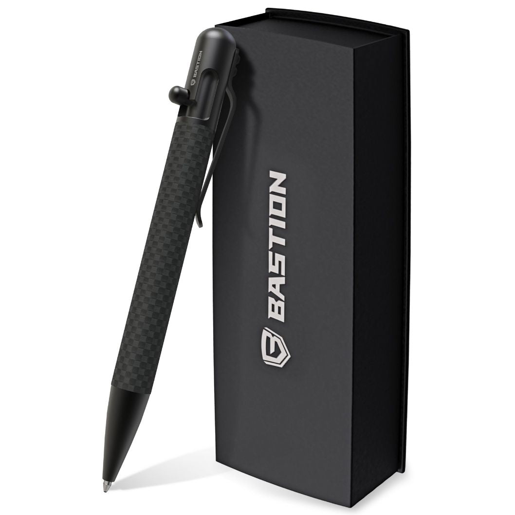 carbon-fiber-and-stainless-steel-bolt-action-pen-by-bastion-best EDC pen