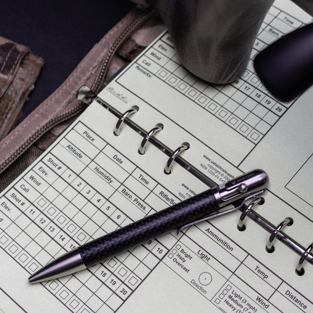 carbon-fiber-and-stainless-steel-bolt-action-pen-by-bastion-best EDC pen