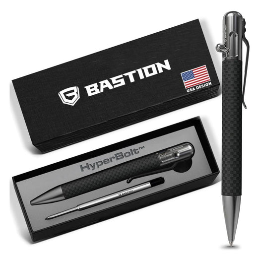 carbon-fiber-and-stainless-steel-bolt-action-pen-by-bastion-best EDC pen