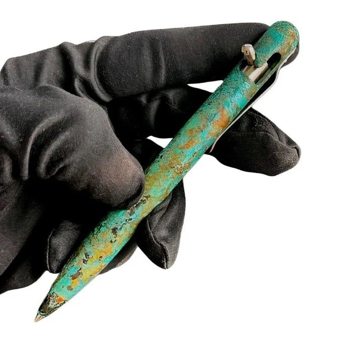 Shipwreck Edition Copper Patina - Bolt Action Pen by Bastion® - Bastion Bolt Action Pen