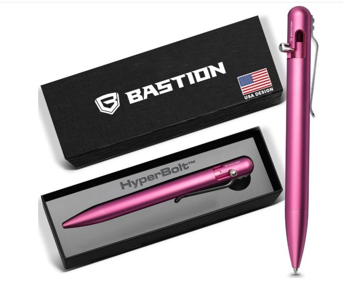 Bastion Pink Aluminum Bolt Action Pen