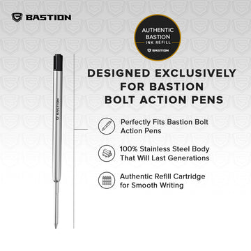 Replacement Ink Cartridge for Bolt Action Pen By Bastion
