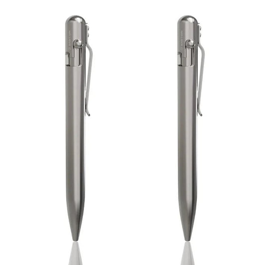 Titanium, 2X Set - Bolt Action Pen by Bastion®