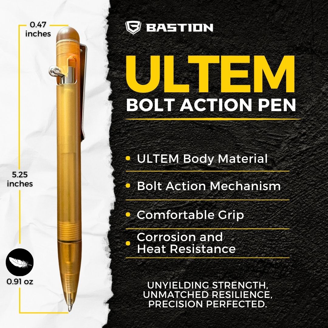 ULTEM - BASTION® BOLT ACTION PEN- PRE-ORDER, SHIPPING END OF MARCH - Bastion Bolt Action Pen