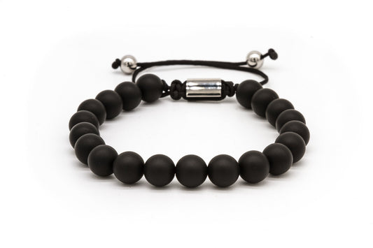 UNCOMMON Men's Beads Bracelet Black Matte Onyx Beads