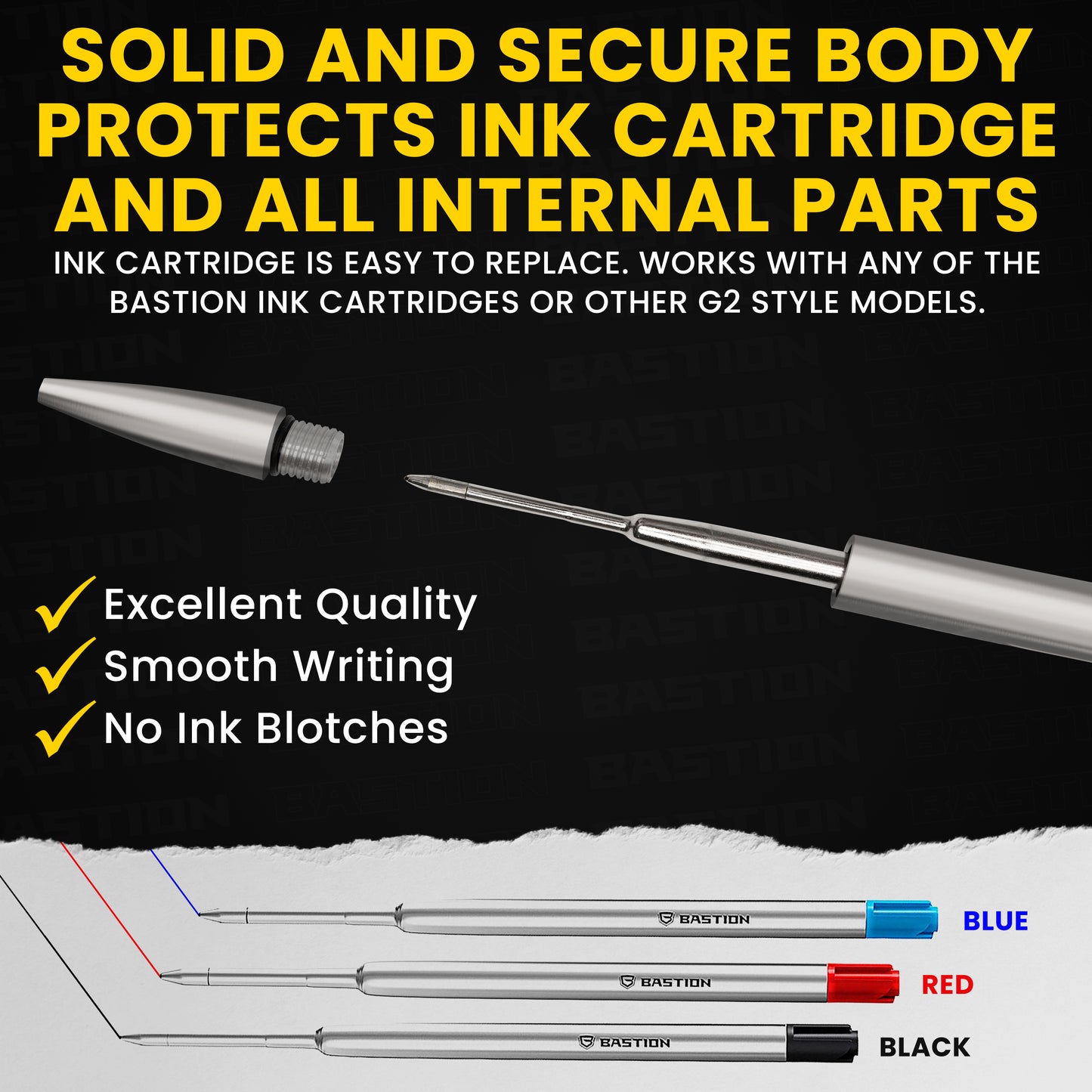 Titanium - SLIM Bolt Action Pen by Bastion®