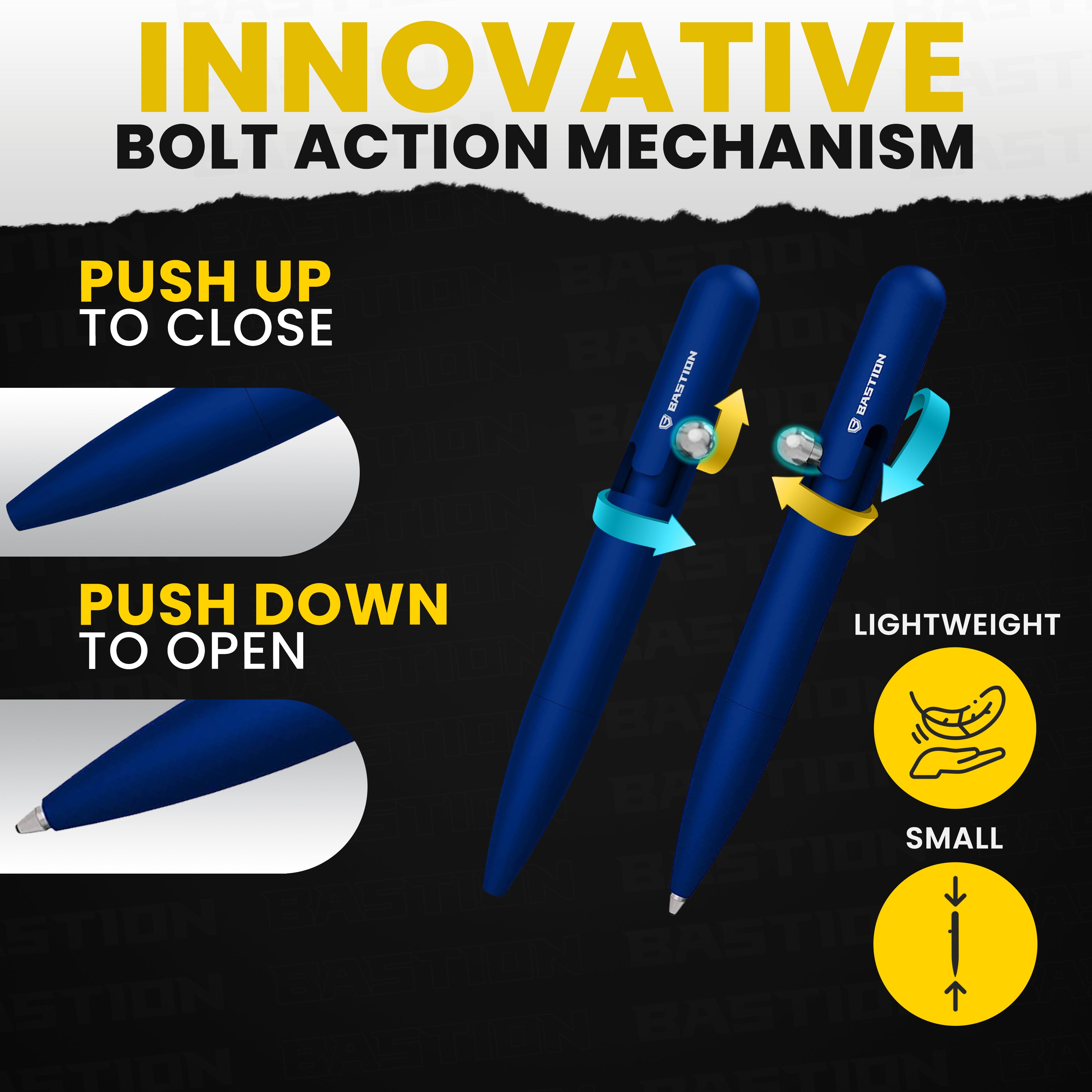 Mini Clipless Bolt Action Pen by Bastion® - Bastion Bolt Action Pen