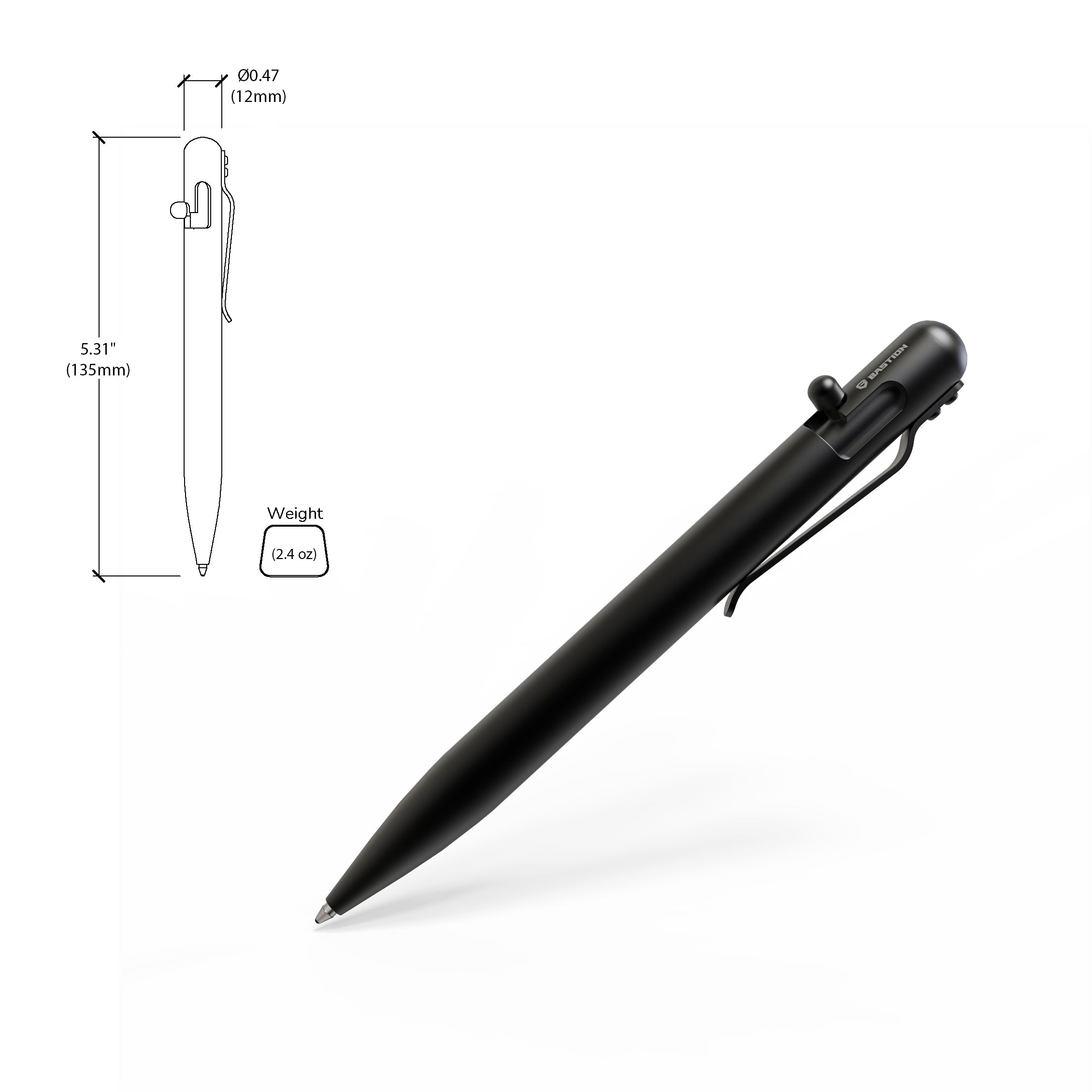 Zirconium - Bolt Action Pen by Bastion® - Bastion Bolt Action Pen